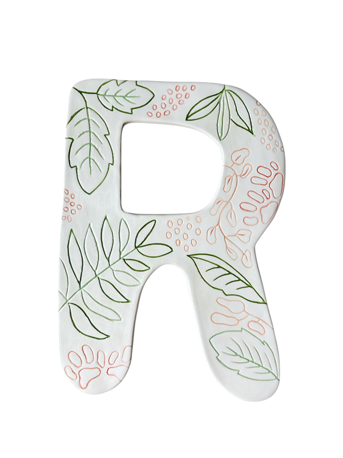 Grande Lettre en céramique - 100% personnalisable - décoration chambre d'enfant - lettre porte de chambre - cadeau de naissance - cadeau personnalisé - prénom personnalisé - décoration artisanale, unique et originale