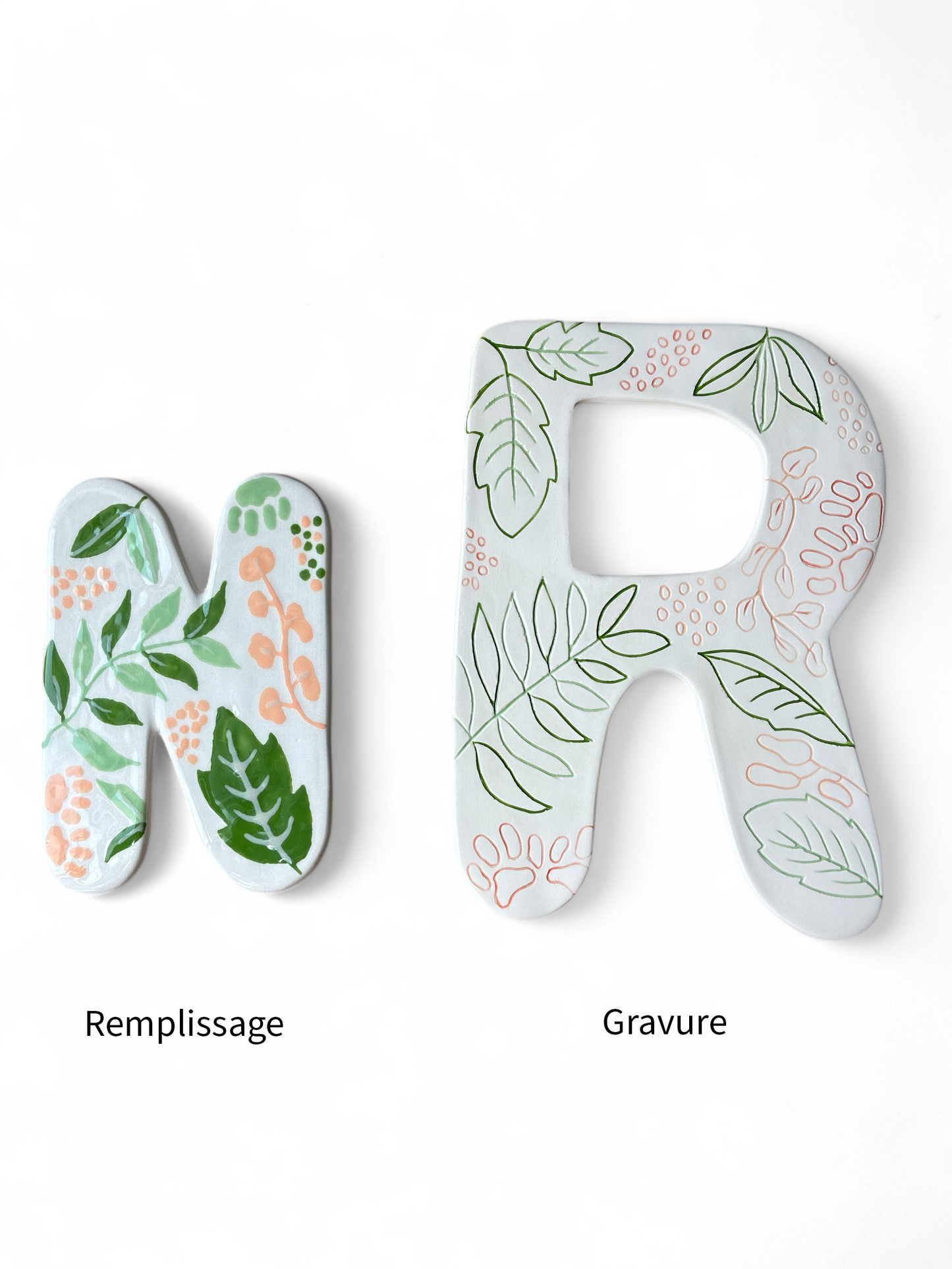 Grande Lettre en céramique - 100% personnalisable - décoration chambre d'enfant - lettre porte de chambre - cadeau de naissance - cadeau personnalisé - prénom personnalisé - décoration artisanale, unique et originale