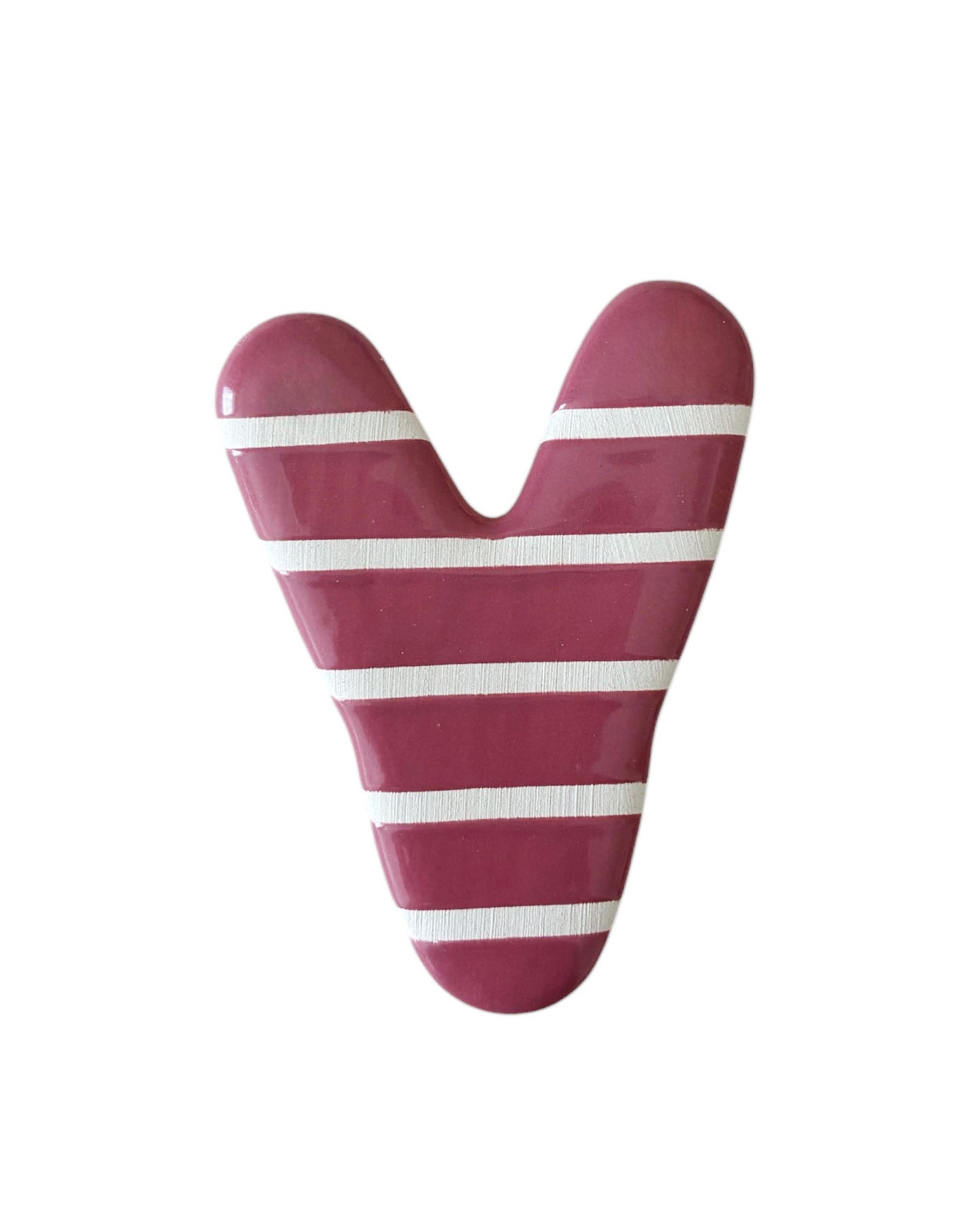 Lettre Y en céramique rose - décoration murale - prénom personnalisée - naissance - enfant