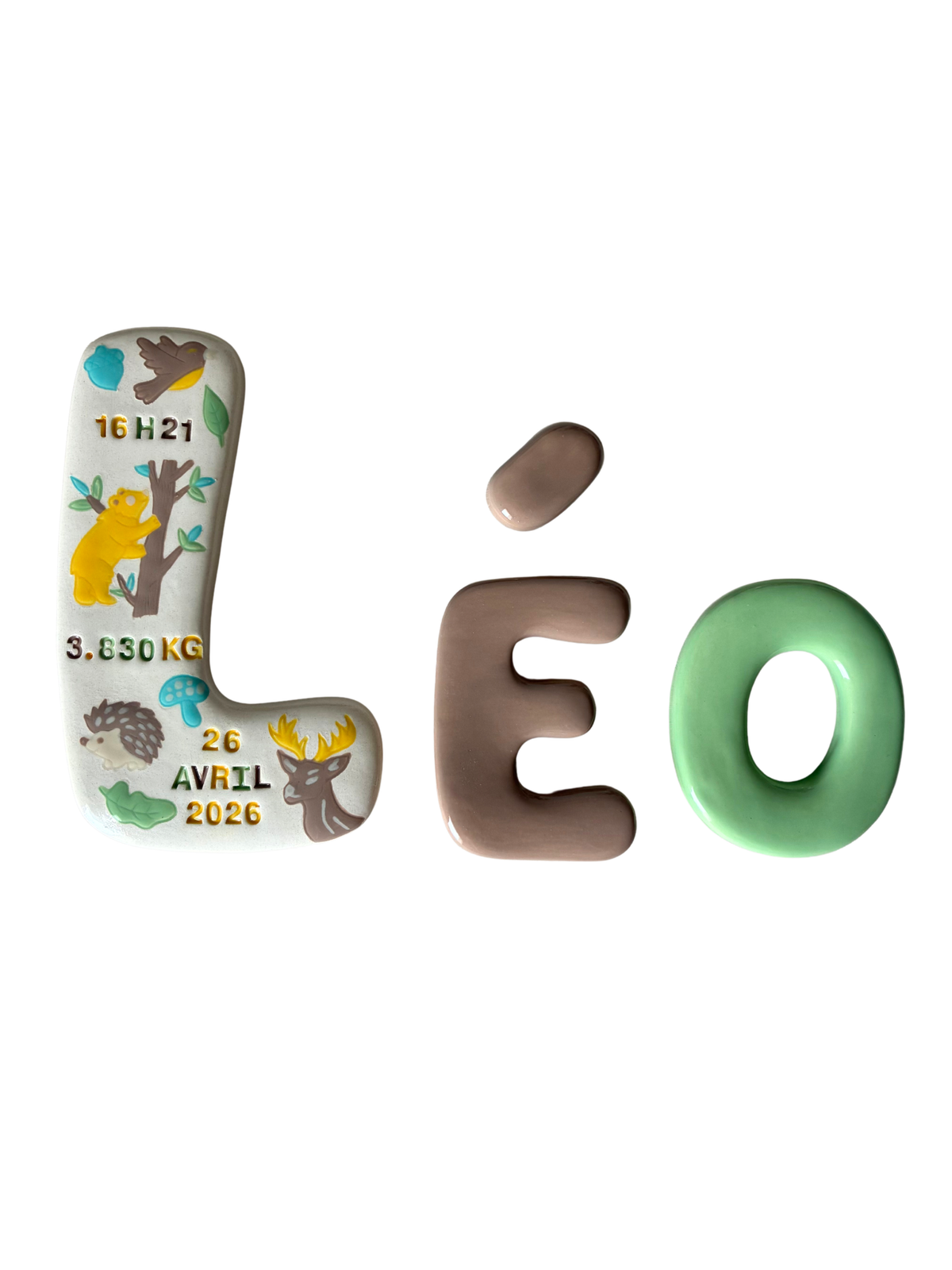 2 lettres (pour compléter la lettre de naissance)