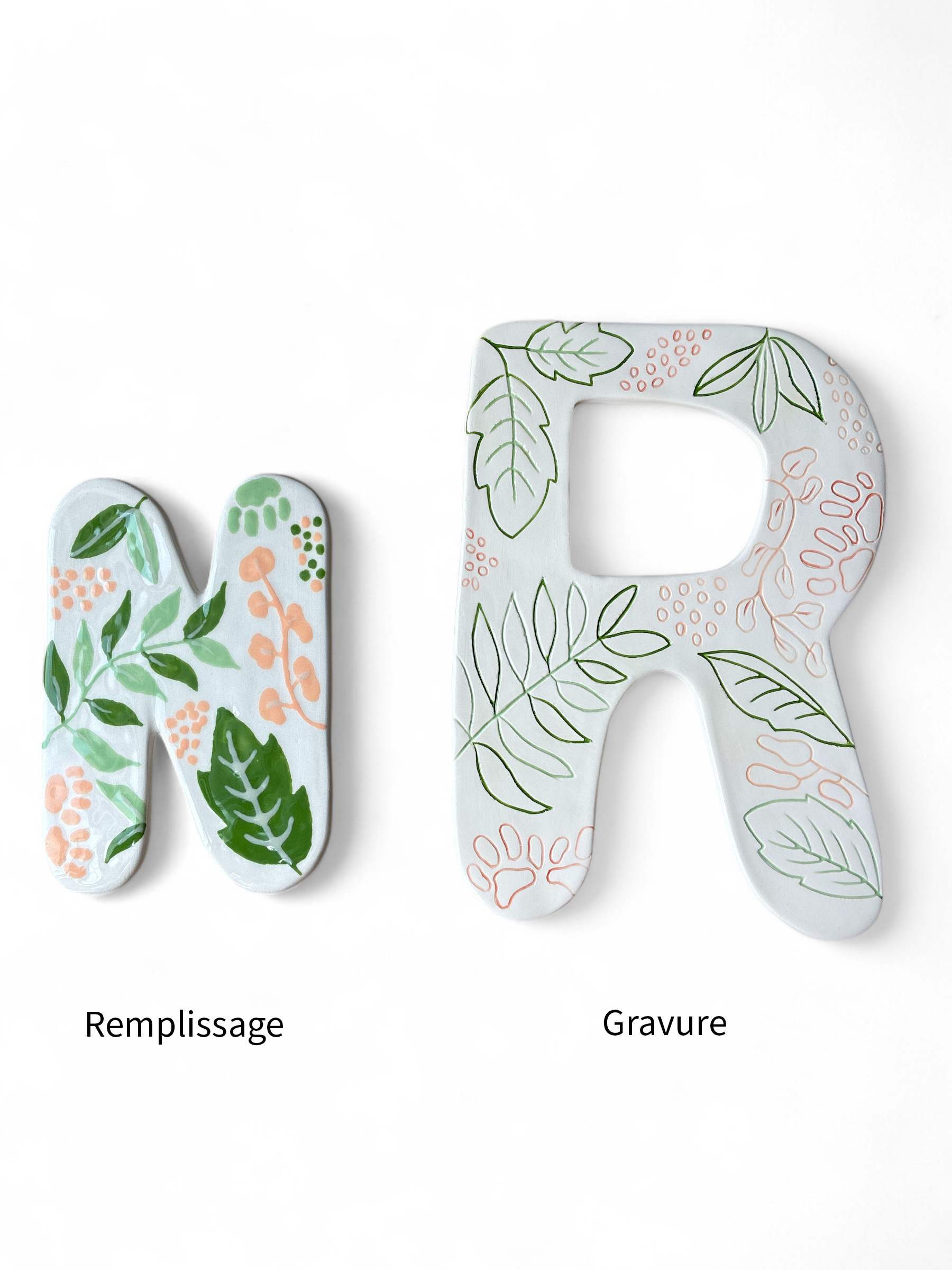 Grande Lettre en céramique - 100% personnalisable - décoration chambre d'enfant - lettre porte de chambre - cadeau de naissance - cadeau personnalisé - prénom personnalisé - décoration artisanale, unique et originale 