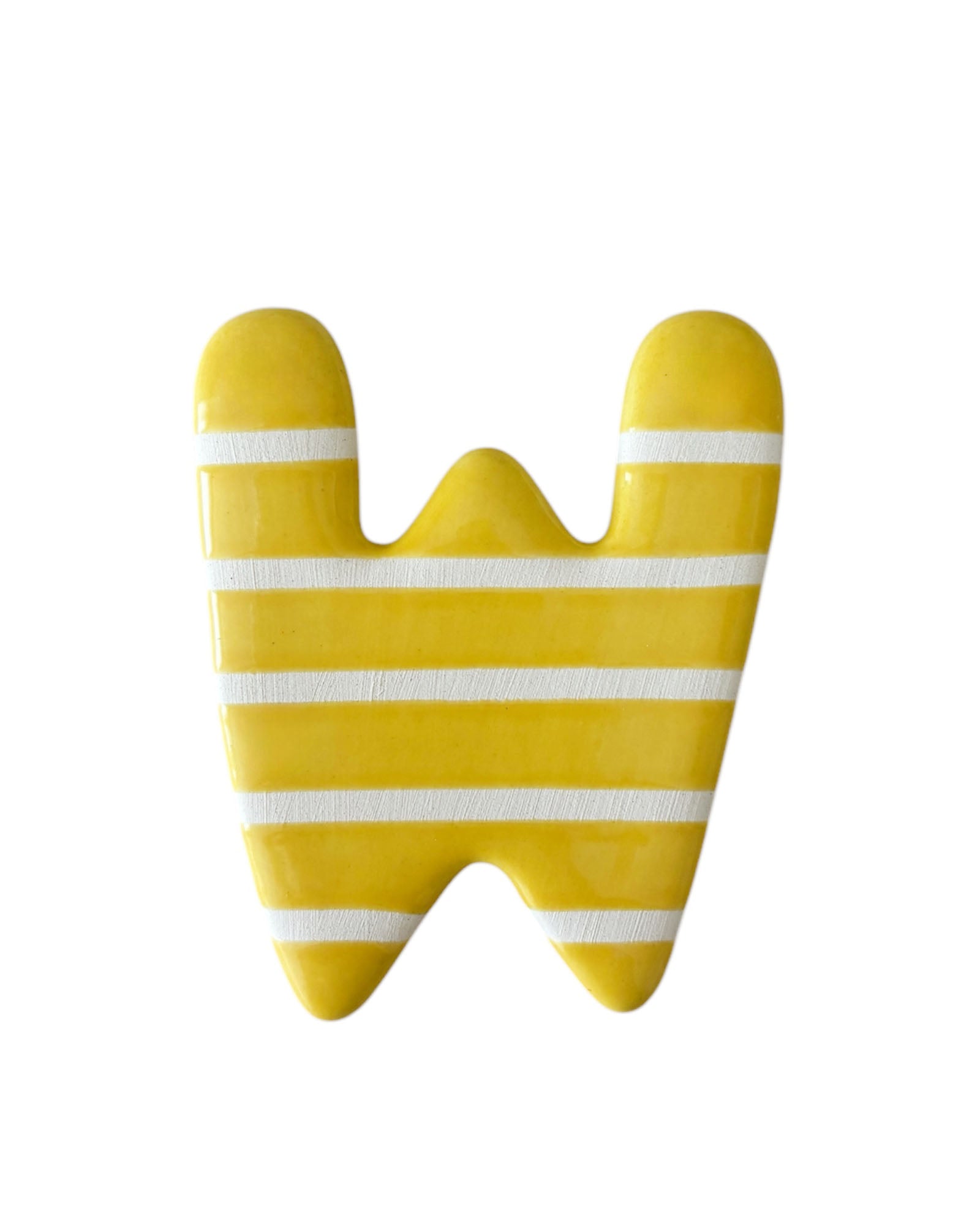 Lettre W en céramique - décoration murale - prénom personnalisée - chambre enfant - cadeau naissance