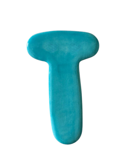 Lettre  T en céramique - décoration murale - prénom personnalisée - chambre enfant - cadeau naissance