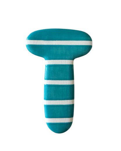 Lettre  T en céramique - décoration murale - prénom personnalisée - chambre enfant - cadeau naissance