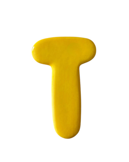 Lettre  T en céramique - décoration murale - prénom personnalisée - chambre enfant - cadeau naissance
