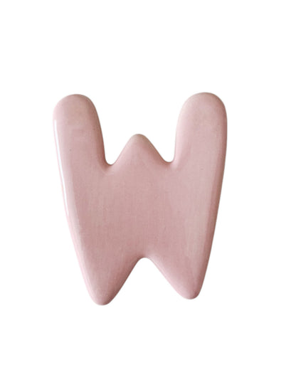 Lettre W en céramique - décoration murale - prénom personnalisée - chambre enfant - cadeau naissance