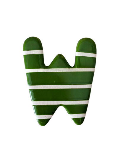 Lettre W en céramique - décoration murale - prénom personnalisée - chambre enfant - cadeau naissance